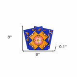 8" x 8" Blue and Gold Celestial Mosaic Peel and Stick Removable Tiles - Homeroots - Flyclothing LLC