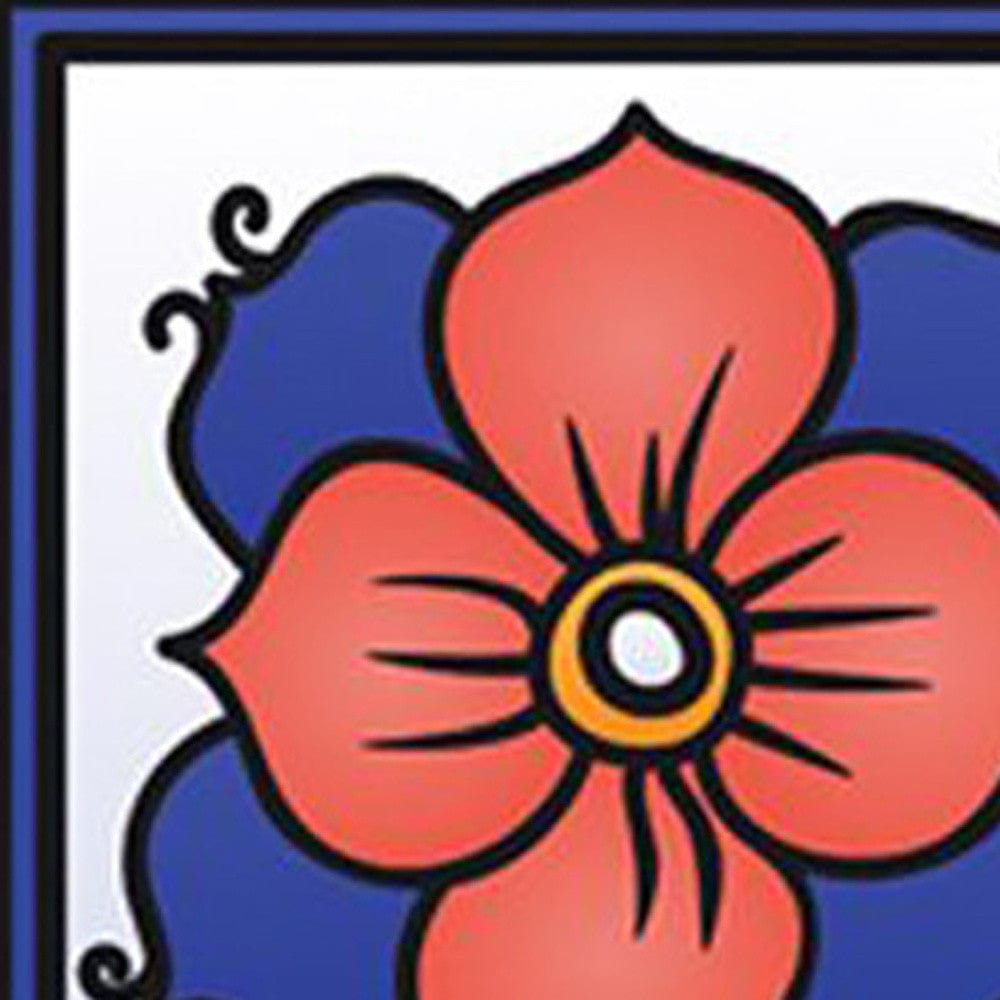 5" x 5" Shades of Blue Celestial Mosaic Peeland Stick Removable Tiles - Homeroots