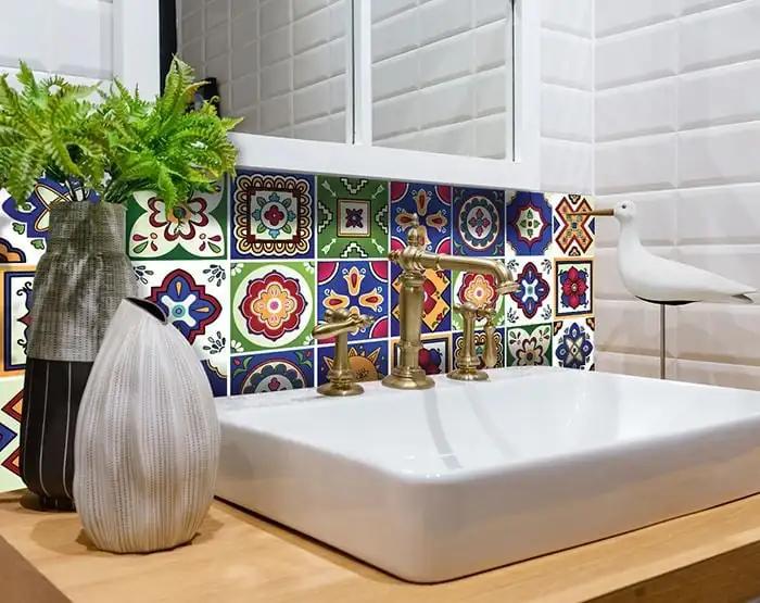 6" x 6" Mediterra Celestial Mosaic Peel and Stick Removable Tiles - Homeroots - Flyclothing LLC