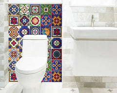 7" x 7" Mediterra Celestial Mosaic Peel and Stick Removable Tiles - Homeroots