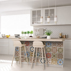 5" x 5" Snickerdoodle Mosaic Pop Peel and Stick Removable Tiles - Homeroots