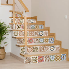 6" x 6" Snickerdoodle Mosaic Pop Peel and Stick Removable Tiles - Homeroots