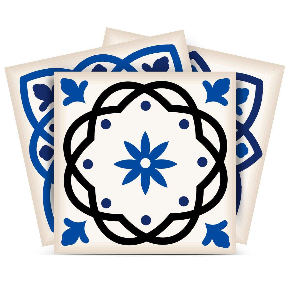 4" x 4" Blue and Aqua Pop Mosaic Peel and Stick Removable Tiles - Homeroots - Flyclothing LLC