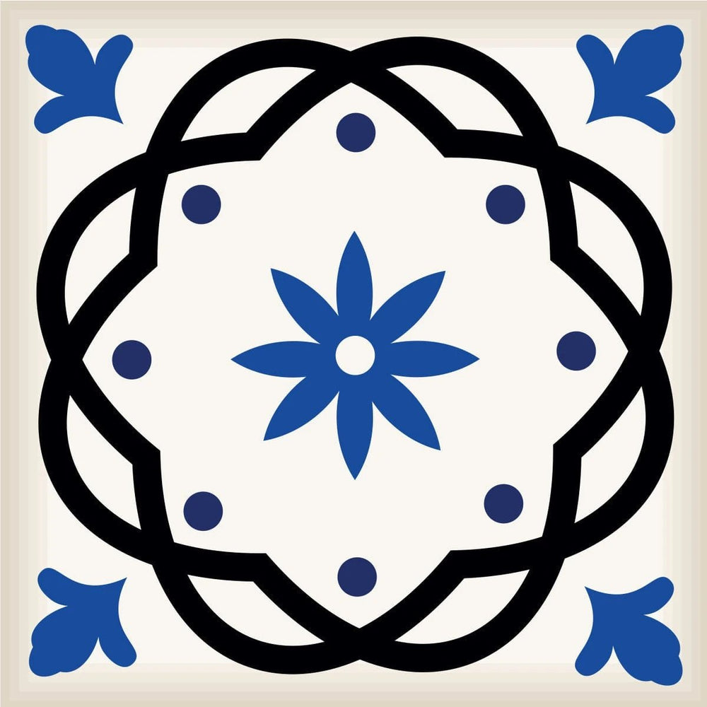 8" x 8" Blue and Aqua Pop Mosaic Peel and Stick Removable Tiles - Homeroots - Flyclothing LLC