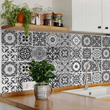5" x 5" Shades of Grey Mosaic Peel and Stick Removable Tiles - Homeroots - Flyclothing LLC