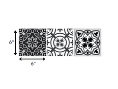 6" x 6" Shades of Grey Mosaic Peel and Stick Removable Tiles - Homeroots