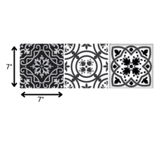 7" x 7" Shades of Grey Mosaic Peel and Stick Removable Tiles - Homeroots