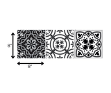 8" x 8" Shades of Grey Mosaic Peel and Stick Removable Tiles - Homeroots - Flyclothing LLC