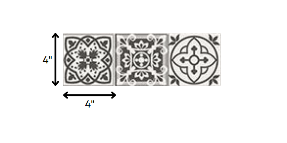 4" x 4" Wood Brown and White Mosaic Peel and Stick Removable Tiles - Homeroots