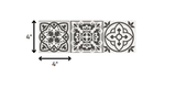 4" x 4" Wood Brown and White Mosaic Peel and Stick Removable Tiles - Homeroots - Flyclothing LLC