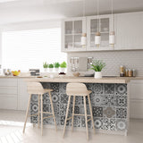 4" x 4" Wood Brown and White Mosaic Peel and Stick Removable Tiles - Homeroots - Flyclothing LLC