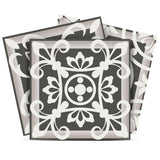 5" x 5" Wood Brown and White Mosaic Peel and Stick Removable Tiles - Homeroots