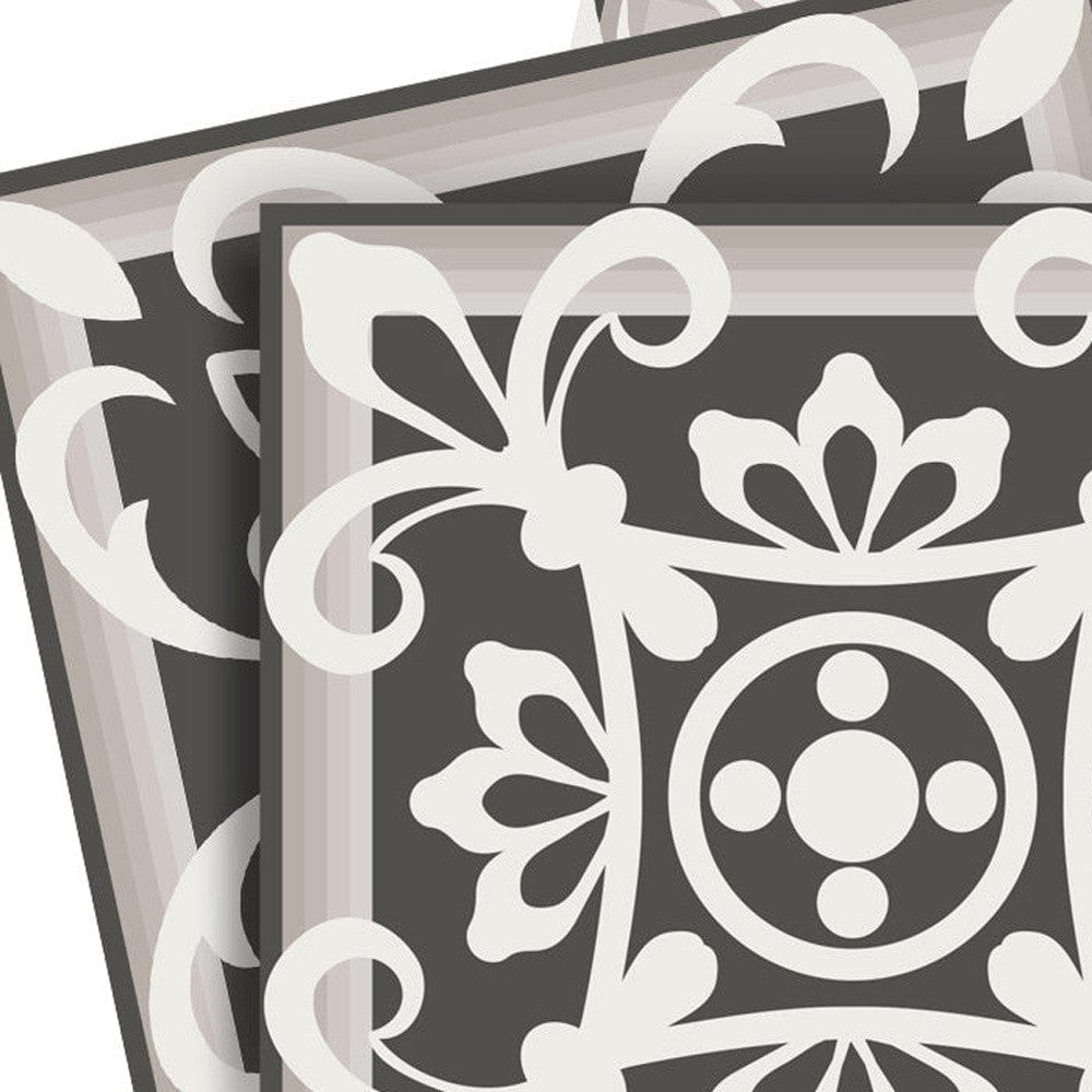 6" x 6" Wood Brown and White Mosaic Peel and Stick Removable Tiles - Homeroots