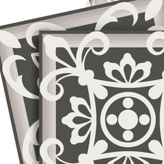 6" x 6" Wood Brown and White Mosaic Peel and Stick Removable Tiles - Homeroots