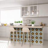4" x 4" Gold Snowflake Peel and Stick Removable Tiles - Homeroots - Flyclothing LLC
