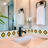 5" x 5" Gold Snowflake Peel and Stick Removable Tiles - Homeroots