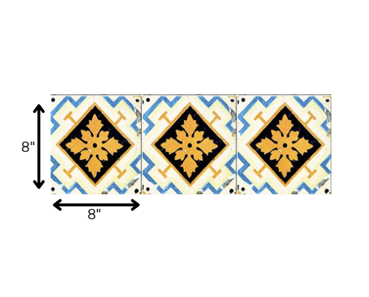 8" x 8" Gold Snowflake Peel and Stick Removable Tiles - Homeroots