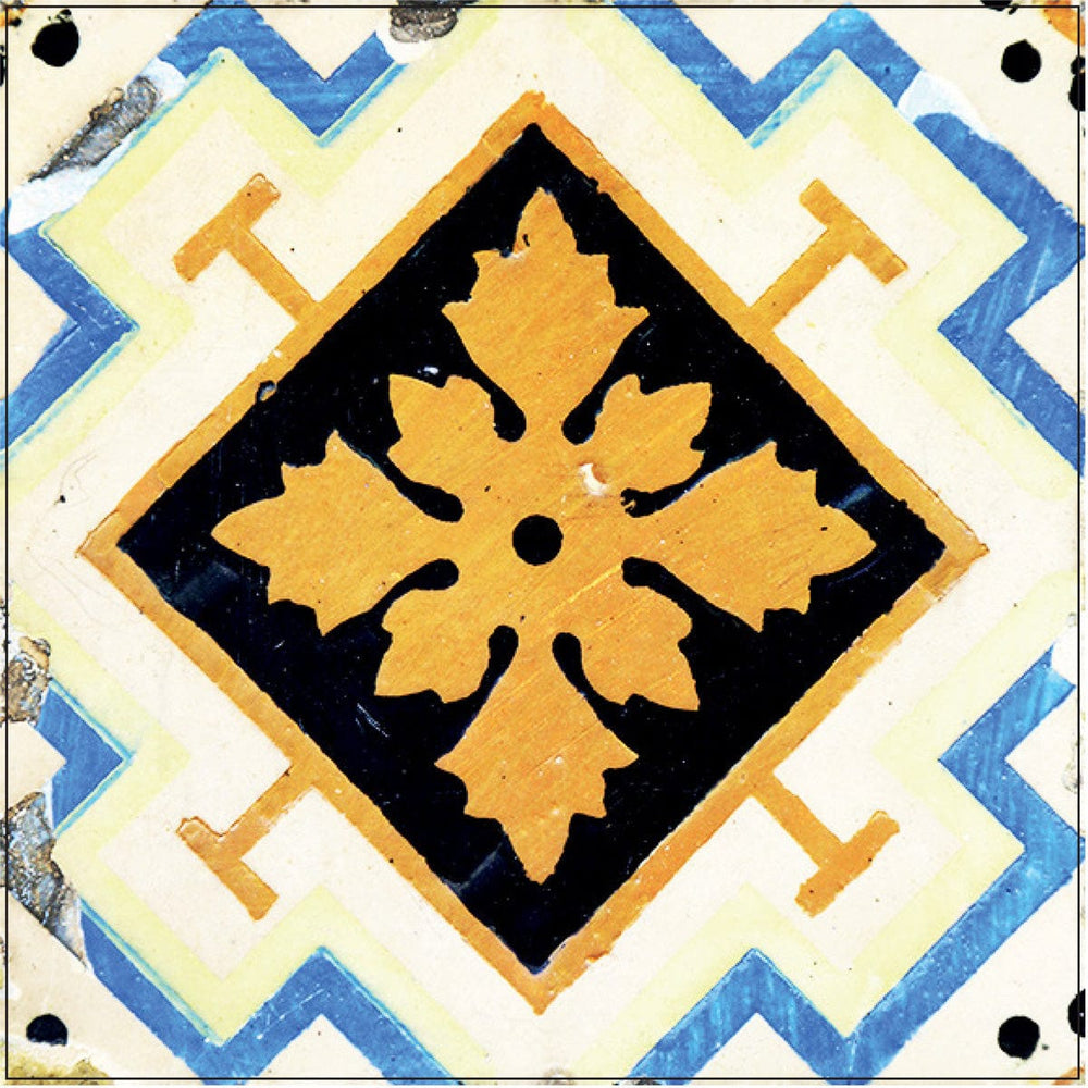 5" x 5" Snowflake and Diamond Peel and Stick Removable Tiles - Homeroots