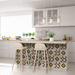 5" x 5" Snowflake and Diamond Peel and Stick Removable Tiles - Homeroots
