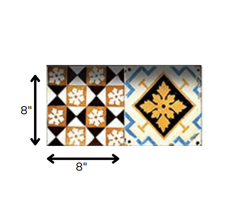 8" x 8" Snowflake and Diamond Peel and Stick Removable Tiles - Homeroots