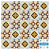 8" x 8" Snowflake and Diamond Peel and Stick Removable Tiles - Homeroots