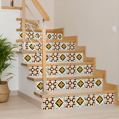 8" x 8" Snowflake and Diamond Peel and Stick Removable Tiles - Homeroots