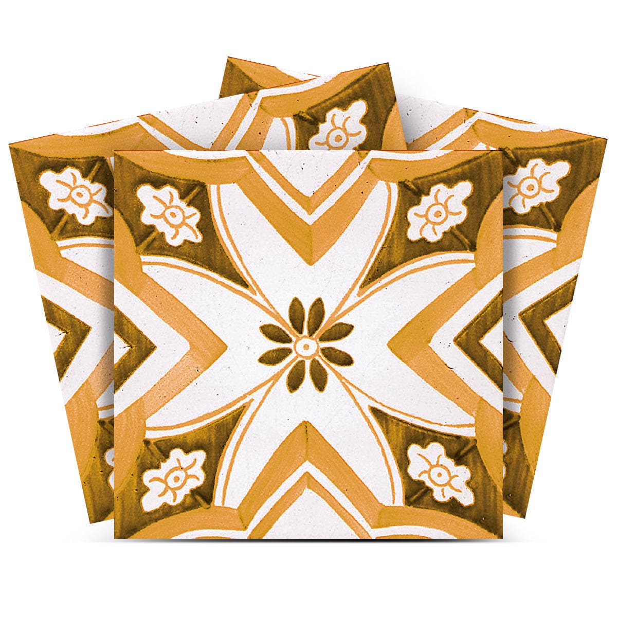 6" x 6" Papaya Peel and Stick Removable Tiles - Homeroots - Flyclothing LLC