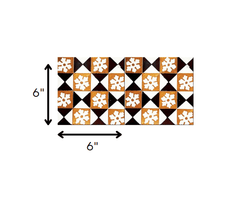 6" x 6" Mini Snowflakes and Squares Peel and Stick Removable Tiles - Homeroots