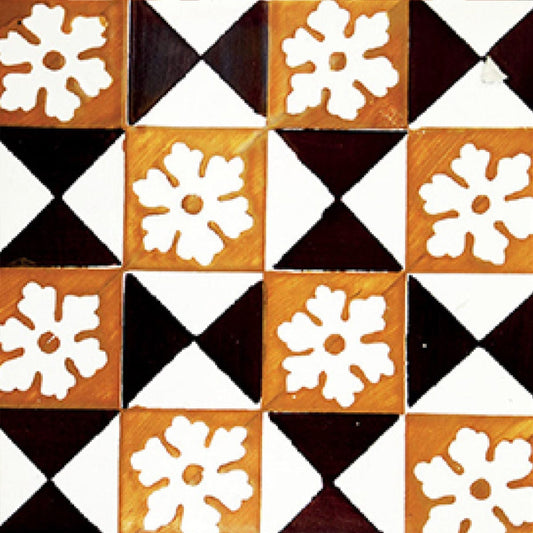 6" x 6" Mini Snowflakes and Squares Peel and Stick Removable Tiles - Homeroots