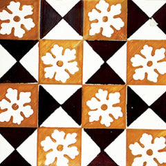 6" x 6" Mini Snowflakes and Squares Peel and Stick Removable Tiles - Homeroots