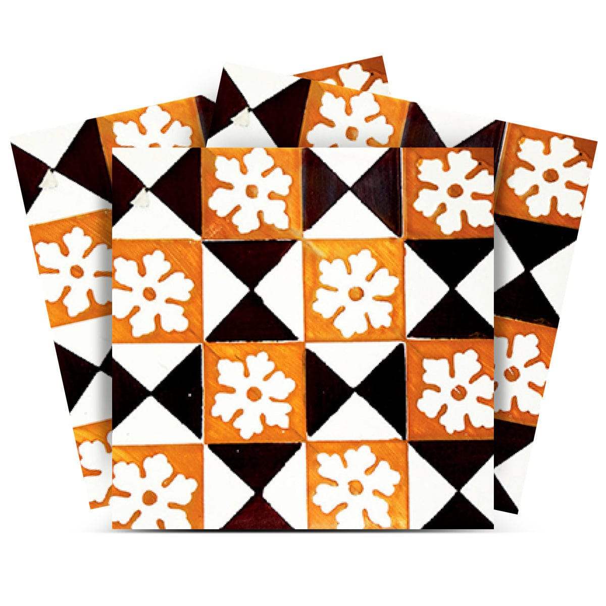 6" x 6" Mini Snowflakes and Squares Peel and Stick Removable Tiles - Homeroots - Flyclothing LLC