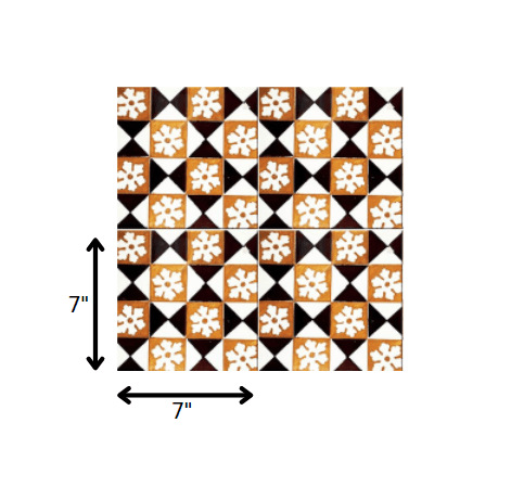 7" x 7" Mini Snowflakes and Squares Peel and Stick Removable Tiles - Homeroots