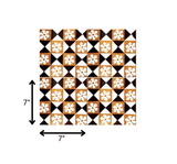 7" x 7" Mini Snowflakes and Squares Peel and Stick Removable Tiles - Homeroots