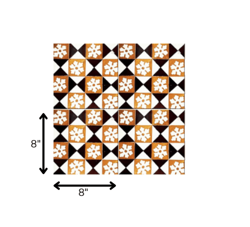 8" x 8" Mini Snowflakes and Squares Peel and Stick Removable Tiles - Homeroots