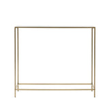 36" Clear and Gold Glass Console Table - Homeroots