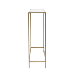 36" Clear and Gold Glass Console Table - Homeroots