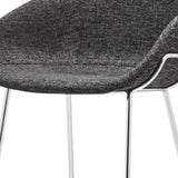 Set of Two 30" Black And Silver Steel Low Back Bar Height Bar Chairs - Homeroots - Flyclothing LLC