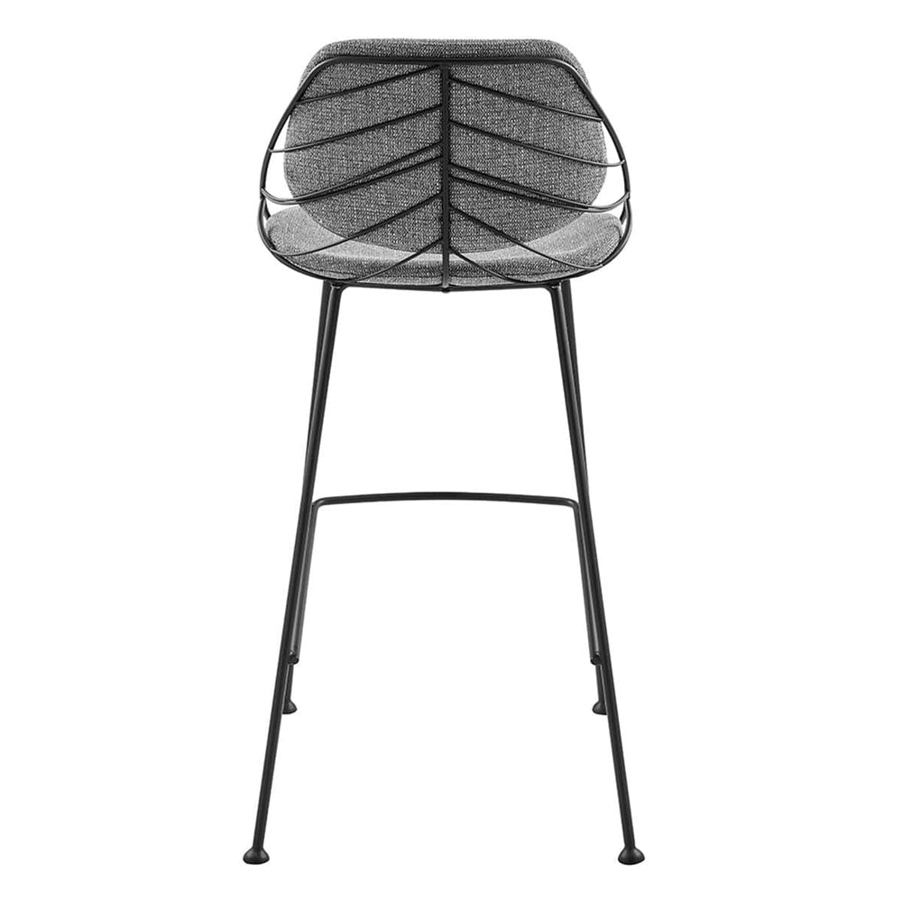 Set of Two 30" Light Gray And Black Steel Low Back Bar Height Bar Chairs - Homeroots - Flyclothing LLC