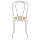 Set of Two Vintage Style White Cane Dining Chairs - Homeroots - Flyclothing LLC