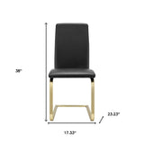 Set of Two Mod Black and Gold Dining Chairs - Homeroots - Flyclothing LLC
