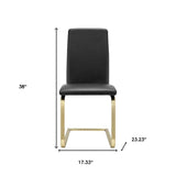 Set of Two Mod Black and Gold Dining Chairs - Homeroots - Flyclothing LLC