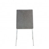 Set of Two Light Brown and Gray Stainless Steel Chairs - Homeroots - Flyclothing LLC