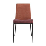 Set of Two Brown and Rust Stainless Steel Chairs - Homeroots - Flyclothing LLC