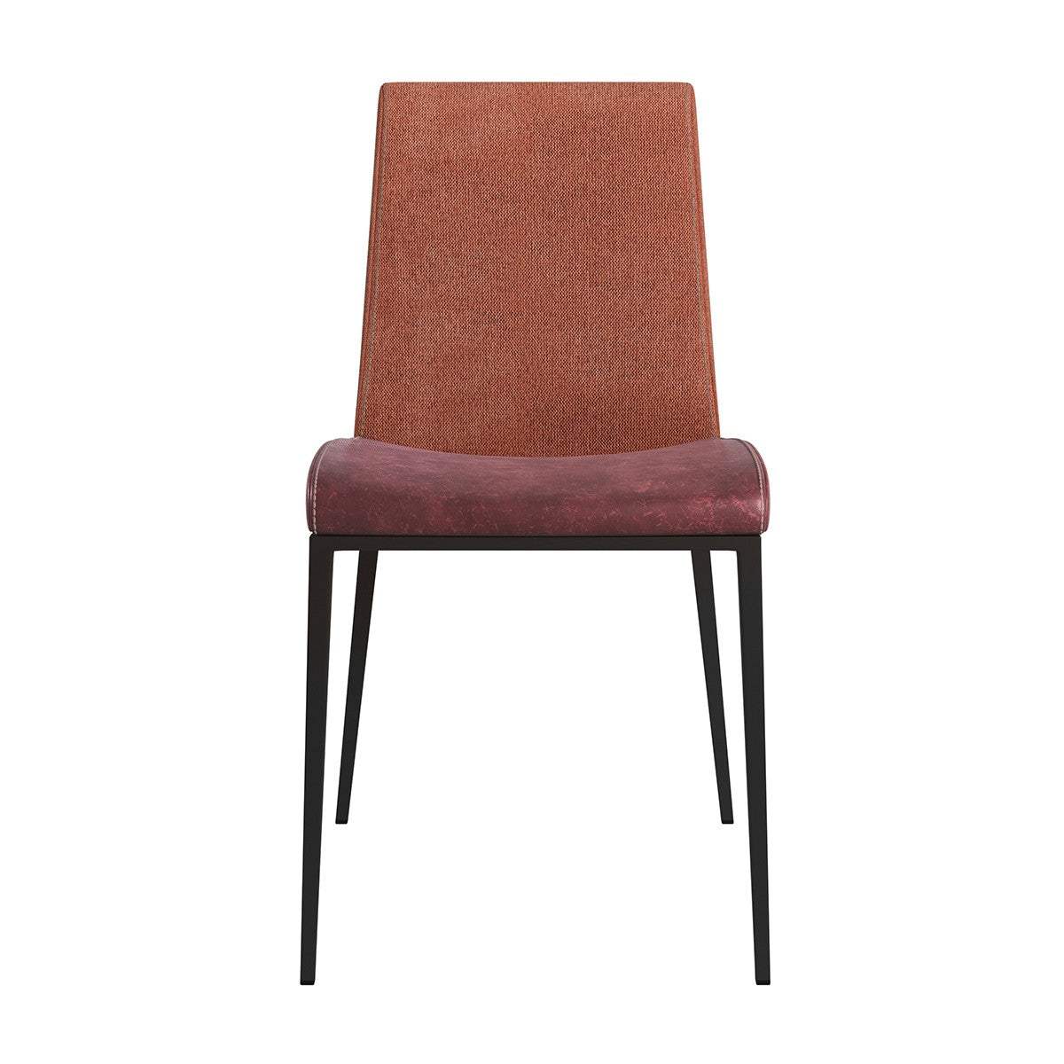 Set of Two Brown and Rust Stainless Steel Chairs - Homeroots - Flyclothing LLC