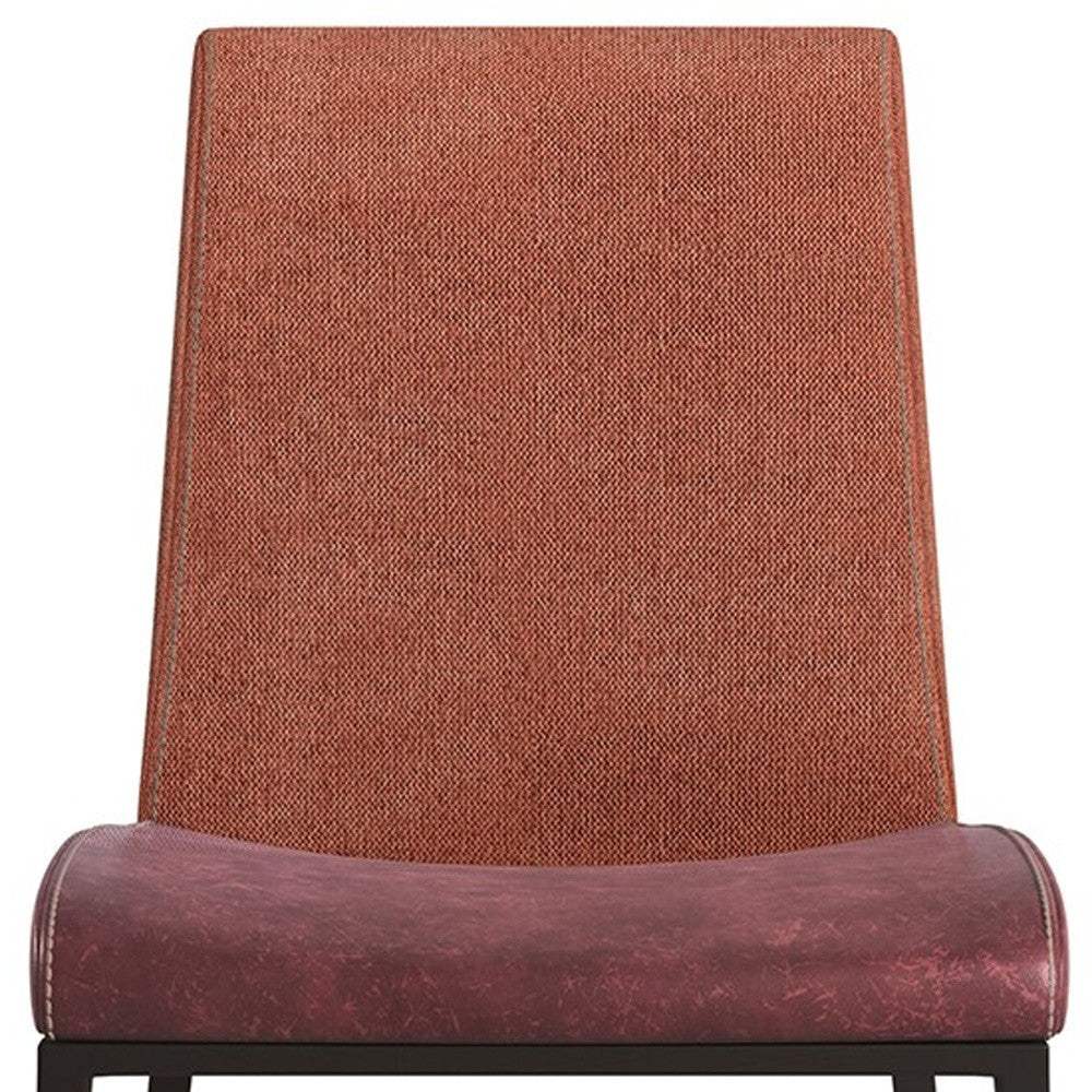 Set of Two Brown and Rust Stainless Steel Chairs - Homeroots - Flyclothing LLC