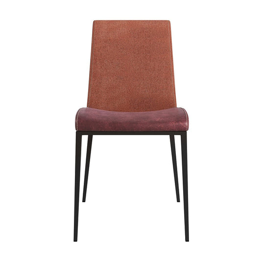 Set of Two Brown and Rust Stainless Steel Chairs - Homeroots