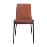Set of Two Brown and Rust Stainless Steel Chairs - Homeroots