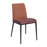 Set of Two Brown and Rust Stainless Steel Chairs - Homeroots