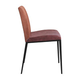 Set of Two Brown and Rust Stainless Steel Chairs - Homeroots - Flyclothing LLC