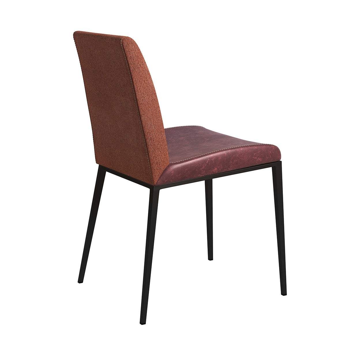 Set of Two Brown and Rust Stainless Steel Chairs - Homeroots - Flyclothing LLC